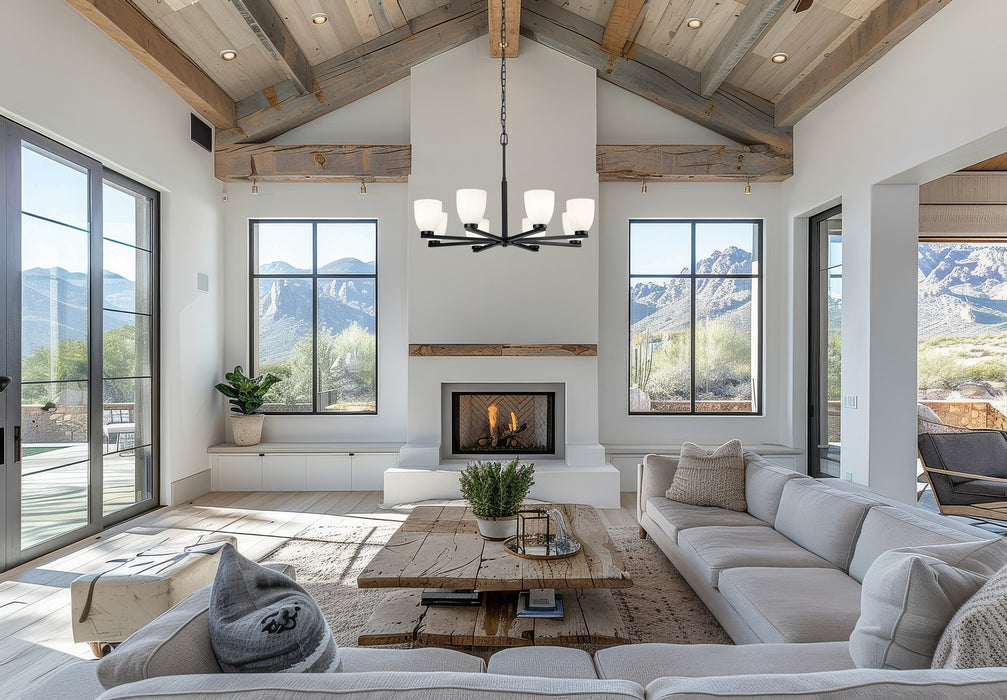 Z-Lite - 7518-8MB - Eight Light Chandelier - Naya - Matte Black