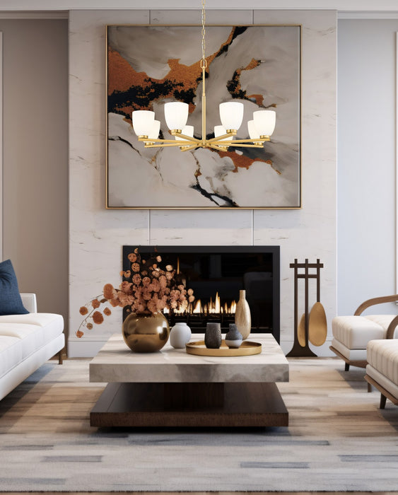 Z-Lite - 7518-8MGLD - Eight Light Chandelier - Naya - Modern Gold