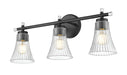 Z-Lite - 7519-3V-MB - Three Light Vanity - Belle - Matte Black