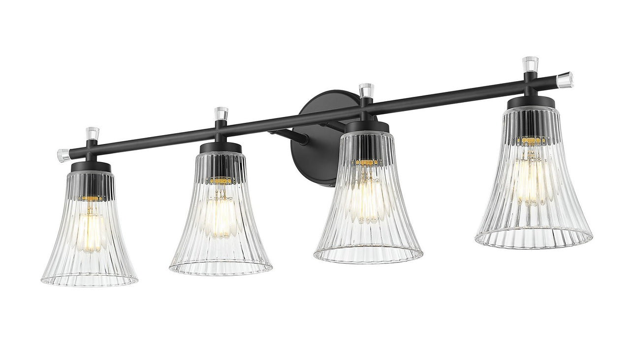 Z-Lite - 7519-4V-MB - Four Light Vanity - Belle - Matte Black