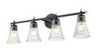 Z-Lite - 7519-4V-MB - Four Light Vanity - Belle - Matte Black