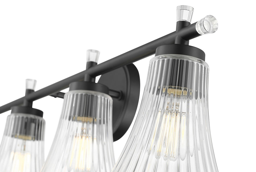 Z-Lite - 7519-4V-MB - Four Light Vanity - Belle - Matte Black