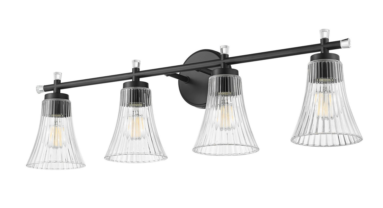 Z-Lite - 7519-4V-MB - Four Light Vanity - Belle - Matte Black