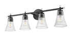 Z-Lite - 7519-4V-MB - Four Light Vanity - Belle - Matte Black