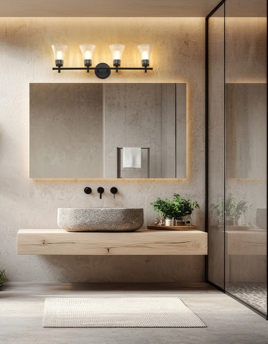 Z-Lite - 7519-4V-MB - Four Light Vanity - Belle - Matte Black