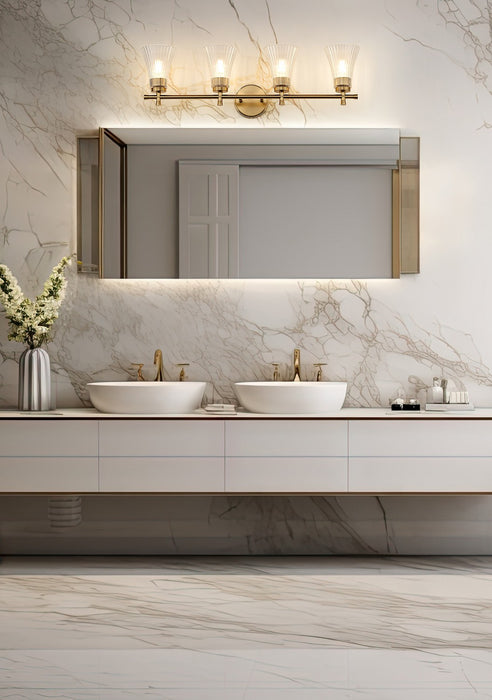 Z-Lite - 7519-4V-MGLD - Four Light Vanity - Belle - Modern Gold