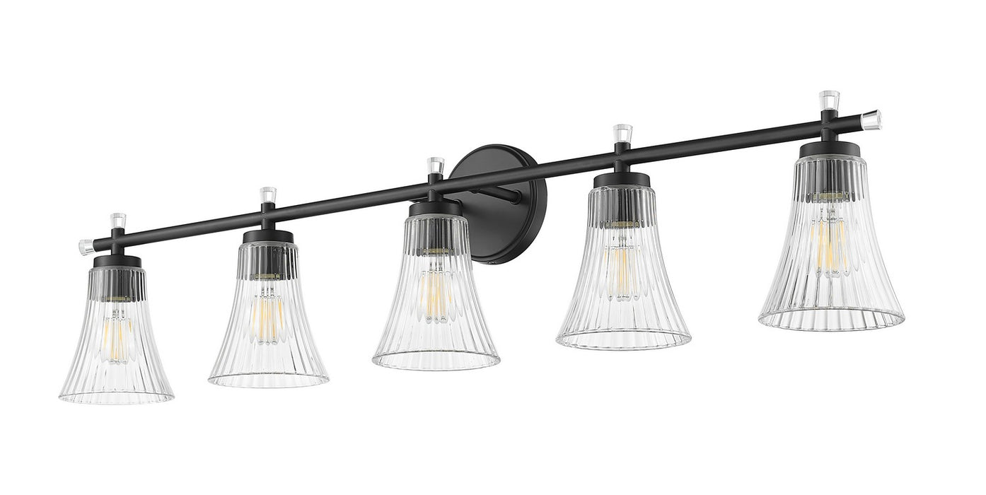 Z-Lite - 7519-5V-MB - Five Light Vanity - Belle - Matte Black