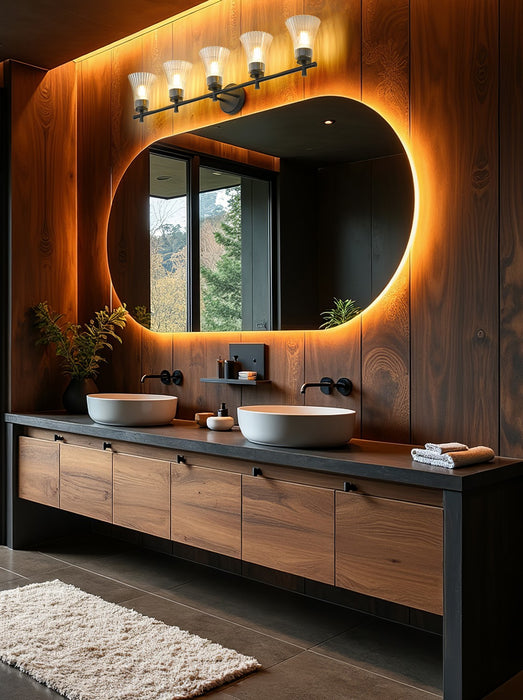 Z-Lite - 7519-5V-MB - Five Light Vanity - Belle - Matte Black