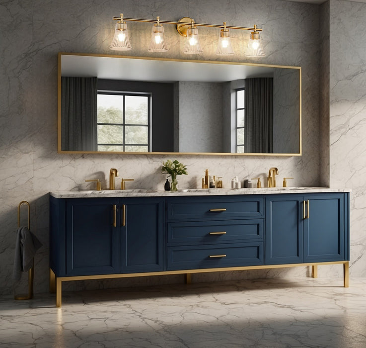 Z-Lite - 7519-5V-MGLD - Five Light Vanity - Belle - Modern Gold