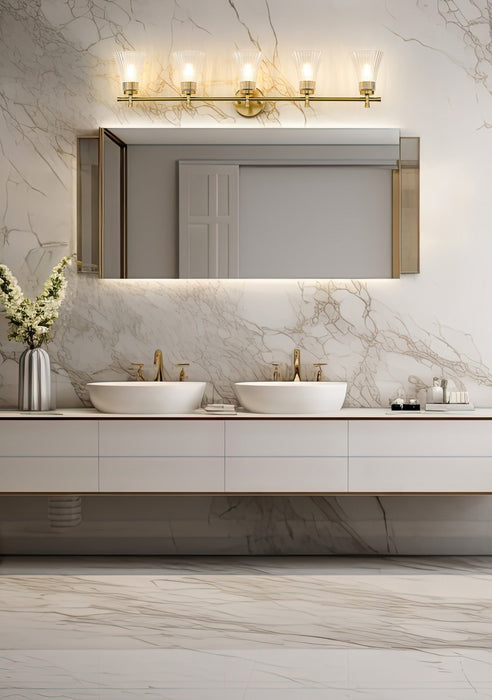 Z-Lite - 7519-5V-MGLD - Five Light Vanity - Belle - Modern Gold