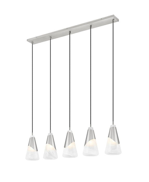 Z-Lite - 828P6-5L-BN - Five Light Linear Chandelier - Aimie - Brushed Nickel