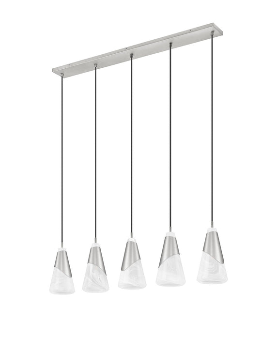 Z-Lite - 828P6-5L-BN - Five Light Linear Chandelier - Aimie - Brushed Nickel