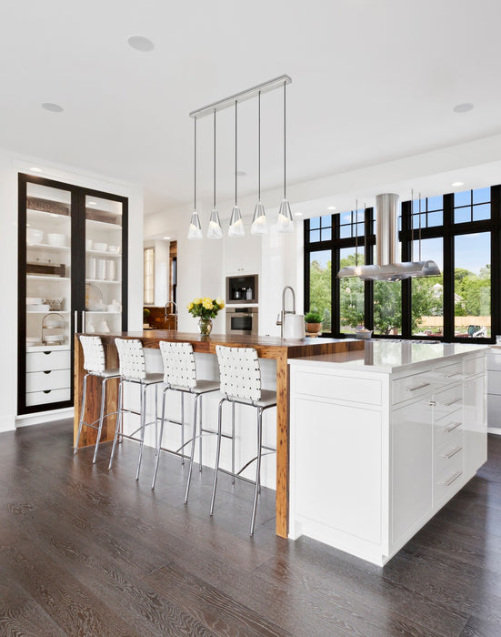 Z-Lite - 828P6-5L-BN - Five Light Linear Chandelier - Aimie - Brushed Nickel