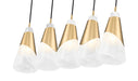 Z-Lite - 828P6-5L-MGLD - Five Light Linear Chandelier - Aimie - Modern Gold