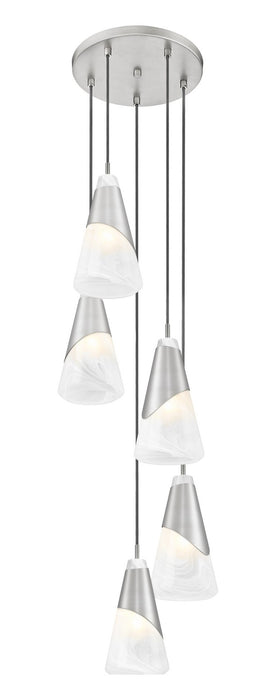Z-Lite - 828P6-5R-BN - Five Light Chandelier - Aimie - Brushed Nickel