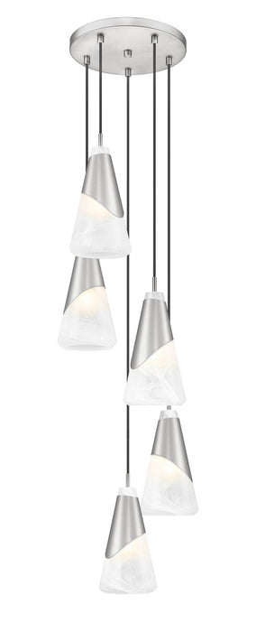 Z-Lite - 828P6-5R-BN - Five Light Chandelier - Aimie - Brushed Nickel