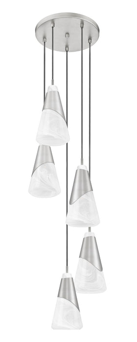 Z-Lite - 828P6-5R-BN - Five Light Chandelier - Aimie - Brushed Nickel