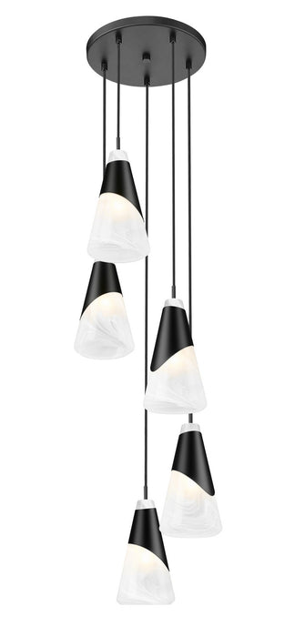 Z-Lite - 828P6-5R-MB - Five Light Chandelier - Aimie - Matte Black