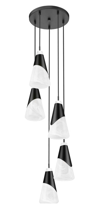 Z-Lite - 828P6-5R-MB - Five Light Chandelier - Aimie - Matte Black