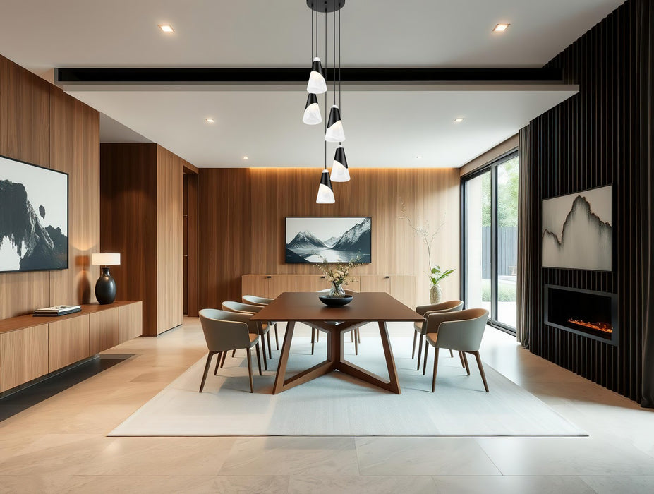 Z-Lite - 828P6-5R-MB - Five Light Chandelier - Aimie - Matte Black