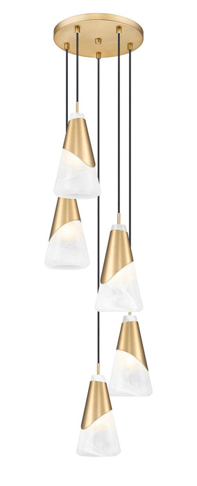 Z-Lite - 828P6-5R-MGLD - Five Light Chandelier - Aimie - Modern Gold