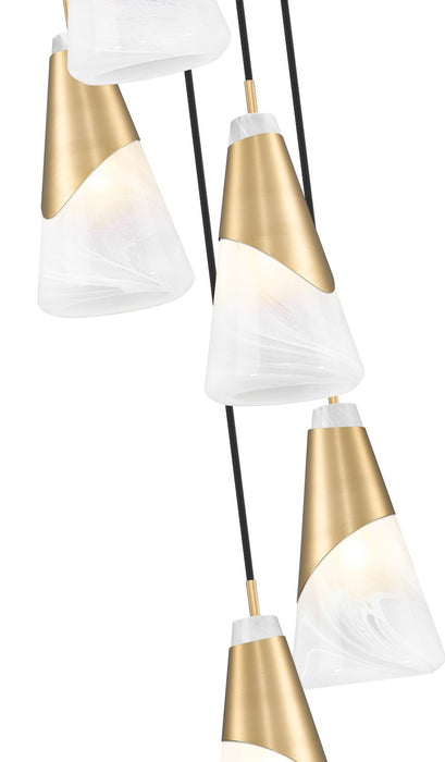 Z-Lite - 828P6-5R-MGLD - Five Light Chandelier - Aimie - Modern Gold