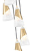 Z-Lite - 828P6-5R-MGLD - Five Light Chandelier - Aimie - Modern Gold
