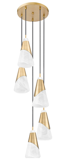 Z-Lite - 828P6-5R-MGLD - Five Light Chandelier - Aimie - Modern Gold