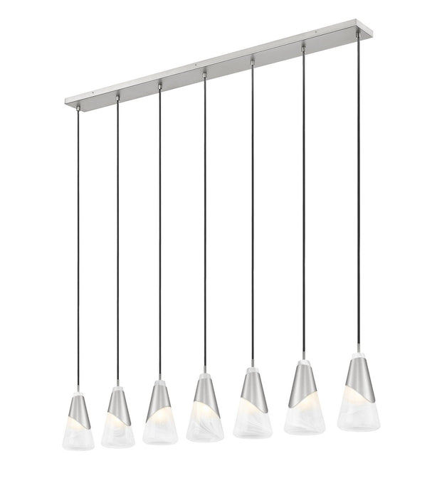 Z-Lite - 828P6-7L-BN - Seven Light Linear Chandelier - Aimie - Brushed Nickel