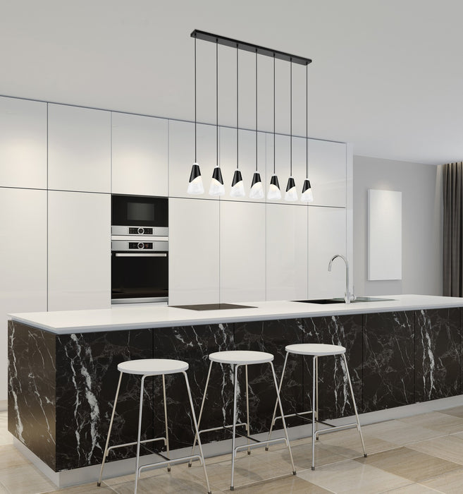 Z-Lite - 828P6-7L-BN - Seven Light Linear Chandelier - Aimie - Brushed Nickel