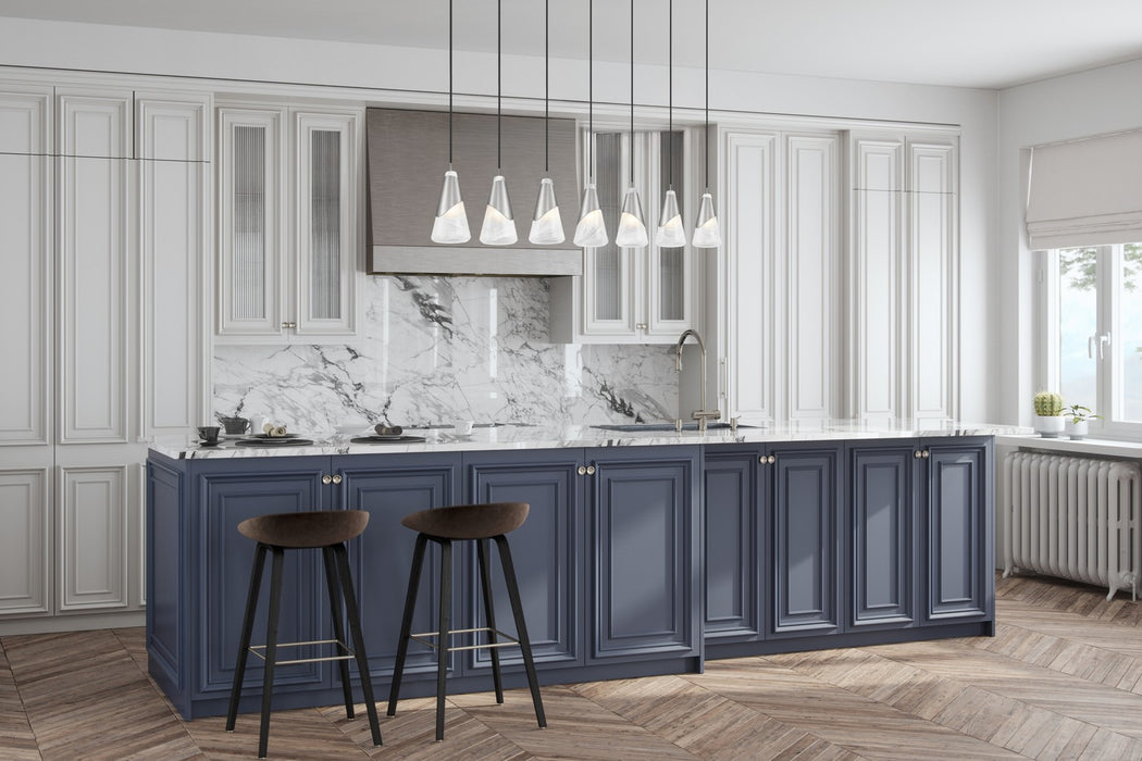 Z-Lite - 828P6-7L-BN - Seven Light Linear Chandelier - Aimie - Brushed Nickel