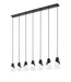 Z-Lite - 828P6-7L-MB - Seven Light Linear Chandelier - Aimie - Matte Black