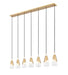 Z-Lite - 828P6-7L-MGLD - Seven Light Linear Chandelier - Aimie - Modern Gold