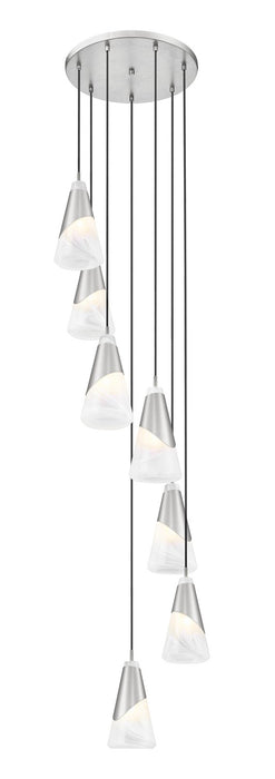 Z-Lite - 828P6-7R-BN - Seven Light Chandelier - Aimie - Brushed Nickel