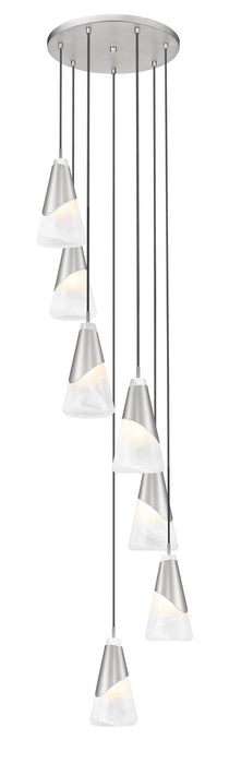 Z-Lite - 828P6-7R-BN - Seven Light Chandelier - Aimie - Brushed Nickel