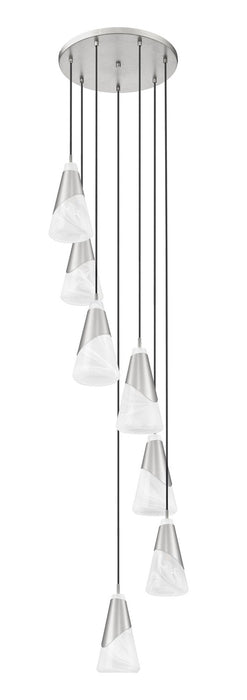 Z-Lite - 828P6-7R-BN - Seven Light Chandelier - Aimie - Brushed Nickel
