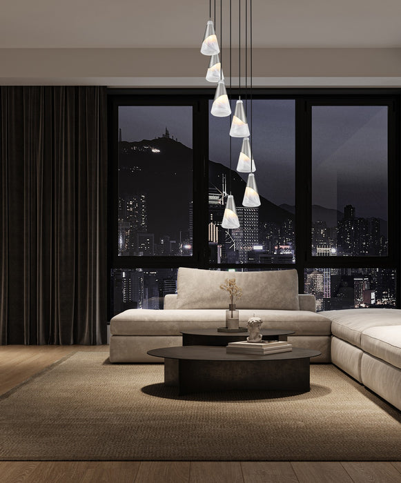 Z-Lite - 828P6-7R-BN - Seven Light Chandelier - Aimie - Brushed Nickel