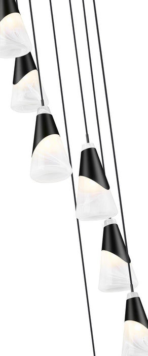 Z-Lite - 828P6-7R-MB - Seven Light Chandelier - Aimie - Matte Black