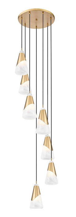 Z-Lite - 828P6-7R-MGLD - Seven Light Chandelier - Aimie - Modern Gold