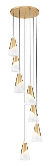Z-Lite - 828P6-7R-MGLD - Seven Light Chandelier - Aimie - Modern Gold