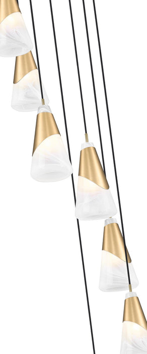 Z-Lite - 828P6-7R-MGLD - Seven Light Chandelier - Aimie - Modern Gold