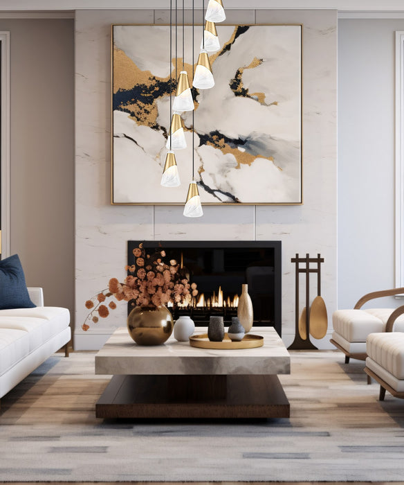 Z-Lite - 828P6-7R-MGLD - Seven Light Chandelier - Aimie - Modern Gold