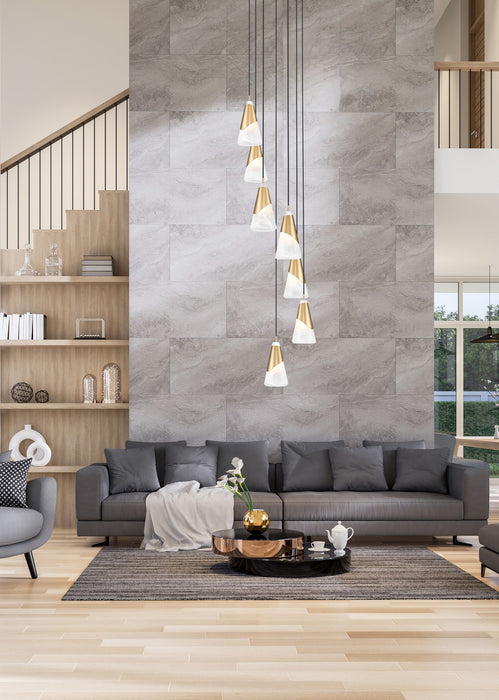 Z-Lite - 828P6-7R-MGLD - Seven Light Chandelier - Aimie - Modern Gold