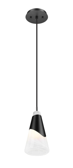 Z-Lite - 828P6-MB - One Light Pendant - Aimie - Matte Black