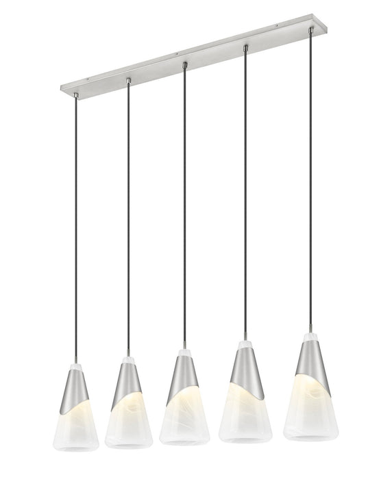 Z-Lite - 828P7-5L-BN - Five Light Linear Chandelier - Aimie - Brushed Nickel