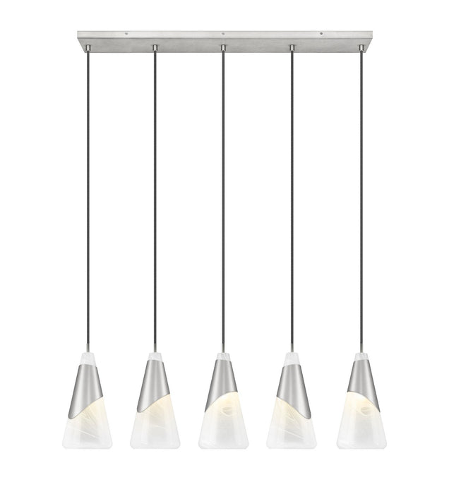 Z-Lite - 828P7-5L-BN - Five Light Linear Chandelier - Aimie - Brushed Nickel