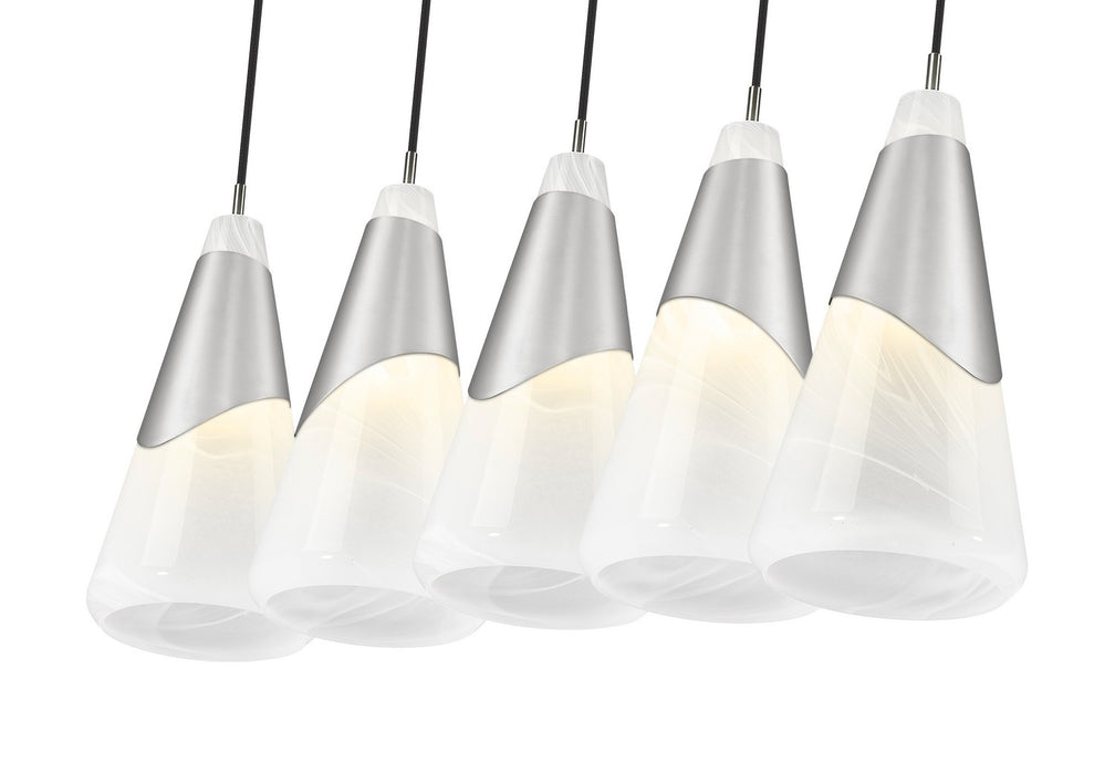 Z-Lite - 828P7-5L-BN - Five Light Linear Chandelier - Aimie - Brushed Nickel