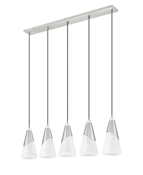 Z-Lite - 828P7-5L-BN - Five Light Linear Chandelier - Aimie - Brushed Nickel
