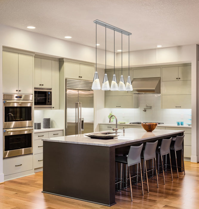 Z-Lite - 828P7-5L-BN - Five Light Linear Chandelier - Aimie - Brushed Nickel