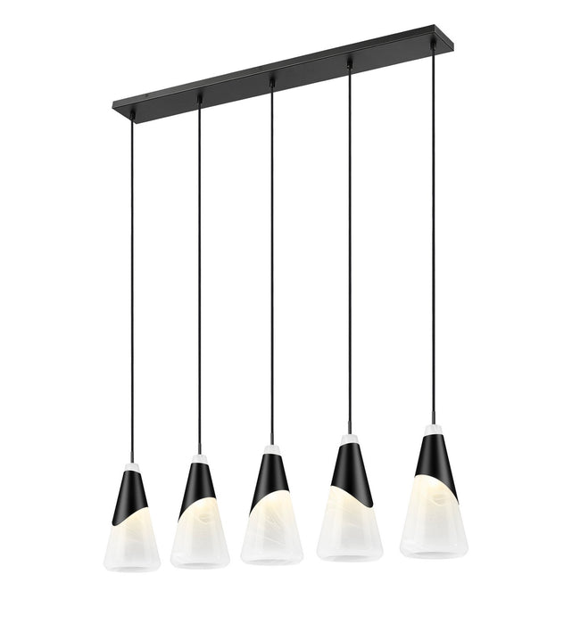 Z-Lite - 828P7-5L-MB - Five Light Linear Chandelier - Aimie - Matte Black